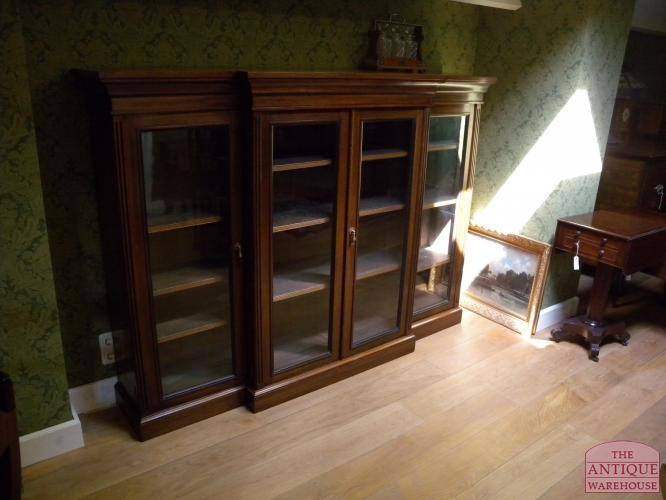 Antieke mahonie lage boekenkast, circa 1860 2