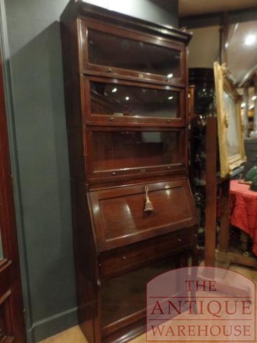 antieke mahonie Lebus boekenkast