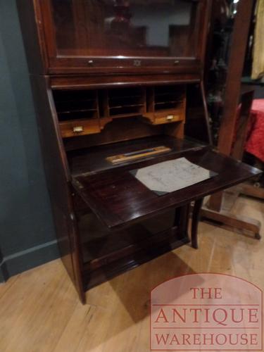 Antieke mahonie Lebus boekenkast 2