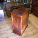 antieke mahonie military ladekast 1