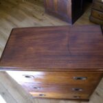 antieke mahonie military ladekast 2