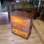 antieke mahonie military ladekast 3