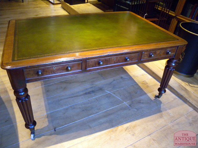 antieke mahonie partners schrijftafel, VERKOCHT