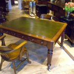 Antieke mahonie partners schrijftafel circa 1800 3