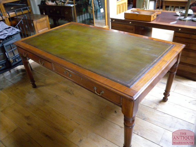 Antieke mahonie partners schrijftafel uit Schotland 3