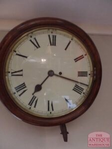 antieke mahonie pubklok met snek uurwerk