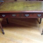 Antieke mahonie schrijftafel circa 1870 3