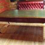 Antieke mahonie schrijftafel circa 1870, partners table 3