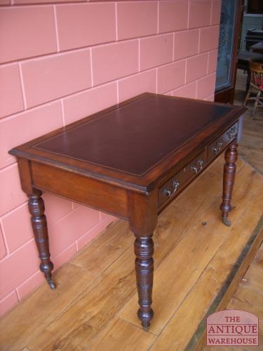 antieke mahonie schrijftafel, circa 1870, VERKOCHT