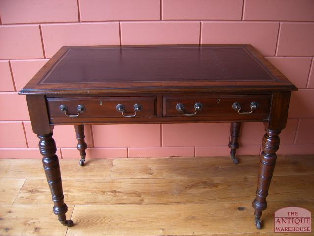 Antieke mahonie schrijftafel circa 1870 3