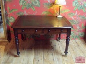 antieke mahonie schrijftafel, circa 1870, VERKOCHT