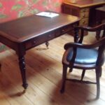 Antieke mahonie schrijftafel circa 1870 3