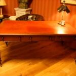 Antieke mahonie schrijftafel circa 1870 2