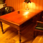 Antieke mahonie schrijftafel circa 1870 3