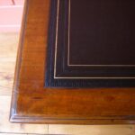 Antieke mahonie schrijftafel, gesigneerd Hobbs, circa 1900 1