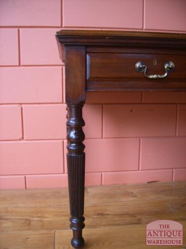 Antieke mahonie schrijftafel, gesigneerd Hobbs, circa 1900 2