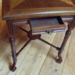 antieke mahonie speeltafel 1