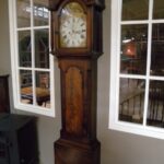 Antieke mahonie staande Engelse klok 1