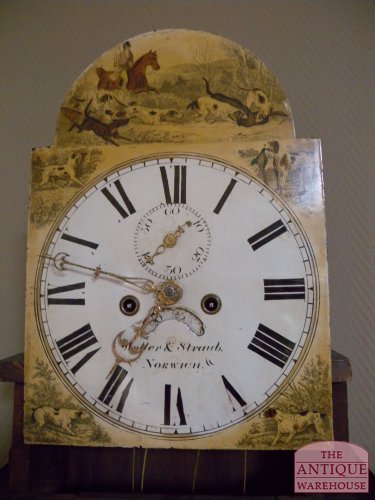 Antieke mahonie staande Engelse klok 2