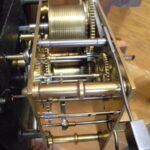 Antieke mahonie staande Engelse klok 3