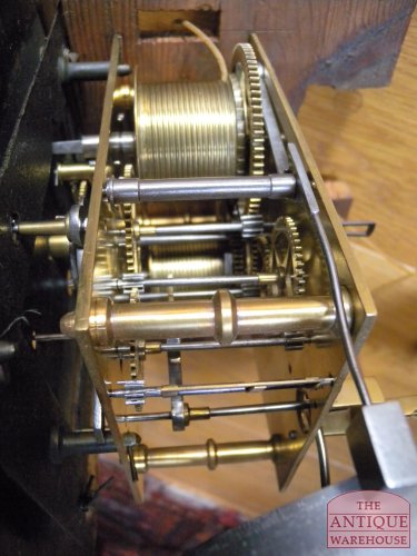 Antieke mahonie staande Engelse klok 3