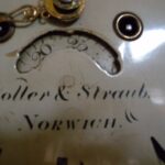 Antieke mahonie staande Engelse klok 5