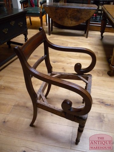 Antieke mahonie stoel 2