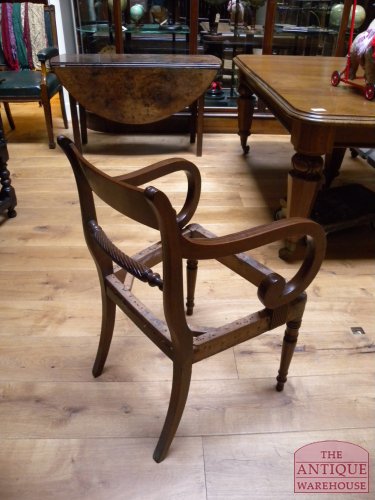 Antieke mahonie stoel 3