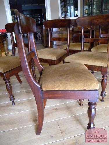 antieke mahonie stoelen, set van 6 2