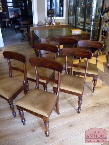 antieke mahonie stoelen, set van 6 3