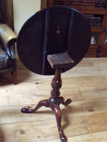 antieke mahonie tilt-top tafel 2