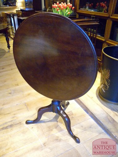 antieke mahonie tilt top tafel, SOLD