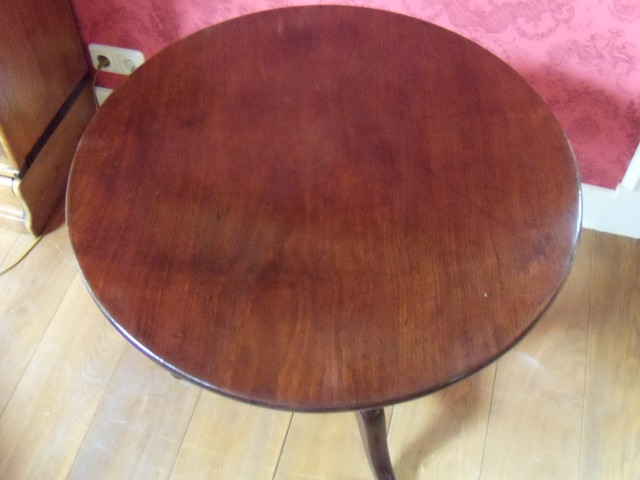 antieke mahonie tilt top tafel, SOLD