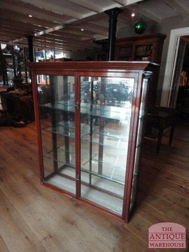 antieke mahonie vitrine