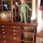 Antieke mahonie vitrine 1