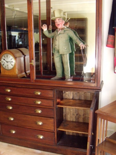 antieke mahonie vitrine circa 1900