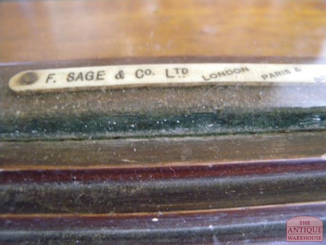 antieke mahonie vitrine circa 1900, VERKOCHT