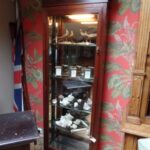 antieke mahonie vitrine kast met verlichting 1