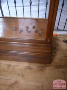 antieke mahonie vitrine, vrije ruimte, VERKOCHT