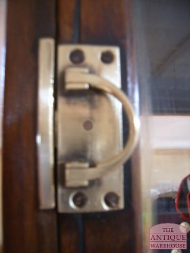 antieke mahonie vitrine, zwarte plint, VERKOCHT