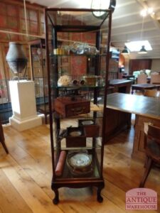 antieke mahonie vitrinekast, VERKOCHT