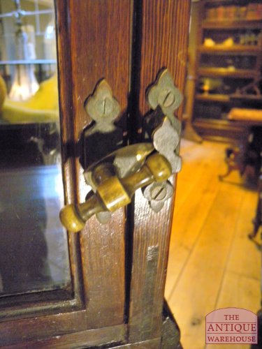 antieke mahonie vrijstaande vitrine 2