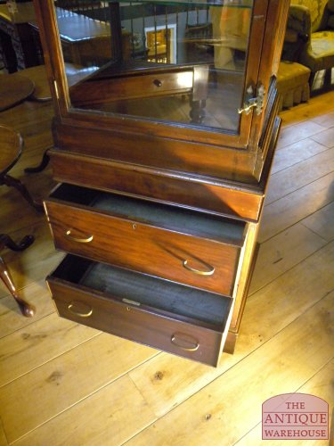 antieke mahonie vrijstaande vitrine 3