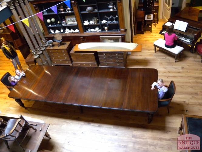 Antieke mahonie wind out dining table 2