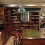 Antieke mahoniehouten bibliotheek opgebouwd uit Globe Wernicke stapelbare elementen 3