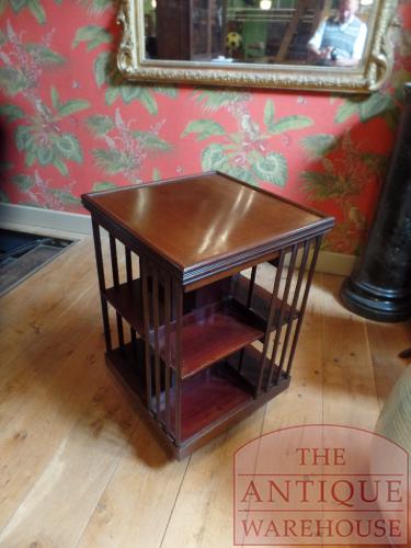 antieke mahoniehouten boekenmolen