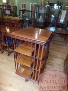 antieke mahoniehouten boekenmolen