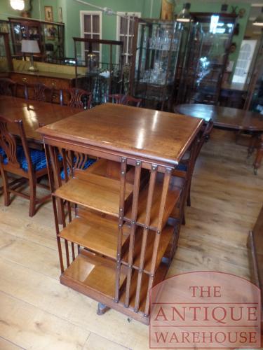 antieke mahoniehouten boekenmolen