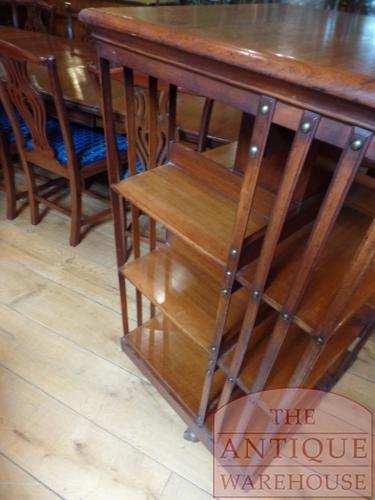 Antieke mahoniehouten boekenmolen 3