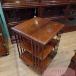 Antieke mahoniehouten Britse boekenmolen circa 1900 1